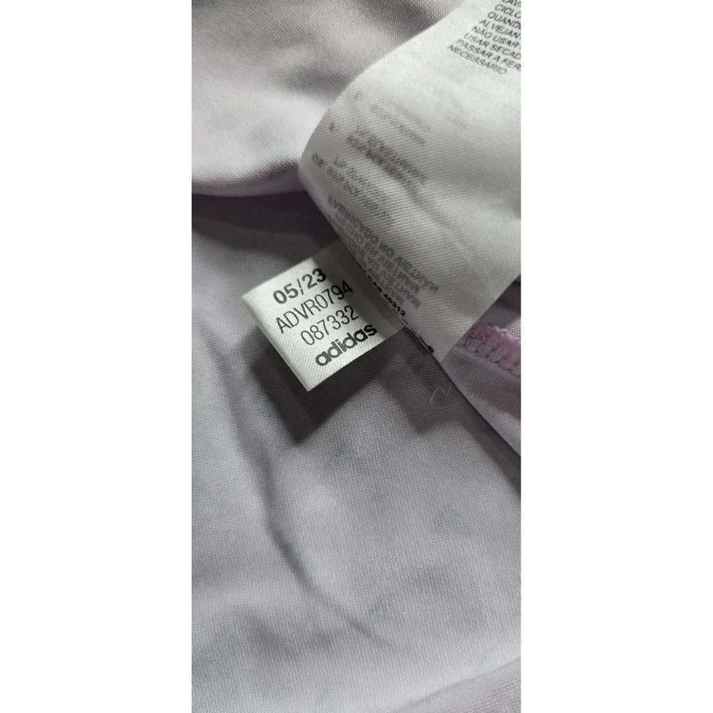 Adidas Adi-Print Bliss Golf Polo Shirt Mens Large Lilac AOP Short Sleeve